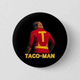 Bóton Redondo 5.08cm Taco-man Engraçado Anti-trump Halloween Fantasia P