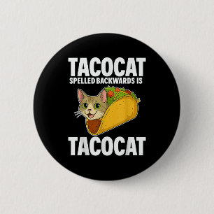 Bóton Redondo 5.08cm Tacocat Ortografado Para Trás Presentes Engraçados