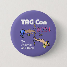 Bóton Redondo 5.08cm TAG Con 2024 - Botão To Atlantis and Back PURPLE