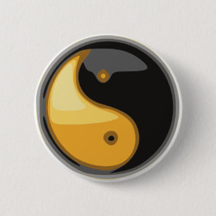 Bóton Redondo 5.08cm Taijitu_amarelo