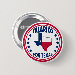 Bóton Redondo 5.08cm Talarico para Eleição Vermelho Branco Azul do Texa