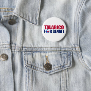 Bóton Redondo 5.08cm Talarico para Senado Texas Eleição 2026