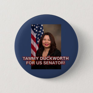 Bóton Redondo 5.08cm Tammy Duckworth para o botão do senador Illinois