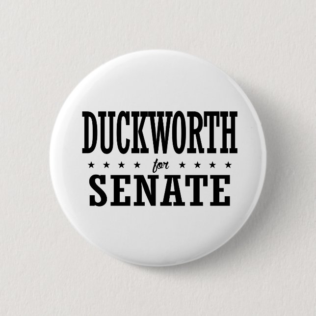 Bóton Redondo 5.08cm Tammy Duckworth para o Senado 2016 (Frente)