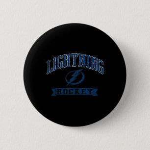 Bóton Redondo 5.08cm Tampa Y Lightning Vintage Hockey Cinza Licenciado 
