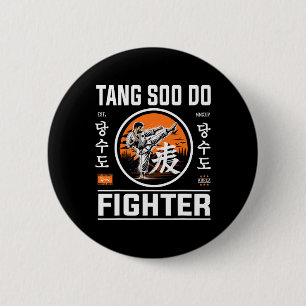 Bóton Redondo 5.08cm Tang Soo Do Fighter - Pela Ventiladora Do Karate C