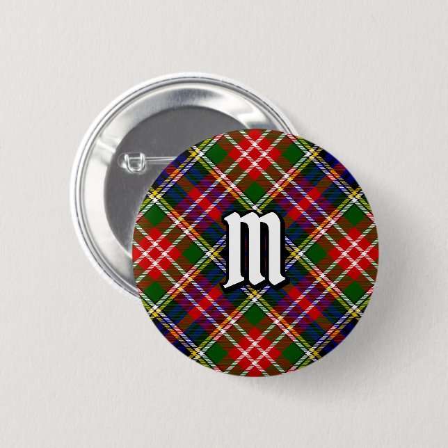 Bóton Redondo 5.08cm Tartan do Clã Christie (Frente & Verso)