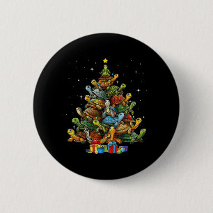Bóton Redondo 5.08cm Tartaruga Árvore de Natal Árvore Adorável Tartarug