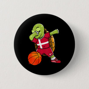 Bóton Redondo 5.08cm Tartaruga Dabbing Dinamarca Jersey Amantes de Esbo