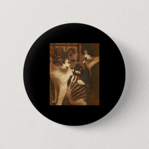 Bóton Redondo 5.08cm Tatuagem Engraçada Memória De Gato Humor De Gatinh