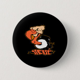 Bóton Redondo 5.08cm Tatuagem preto dos desenhos animados do Buzzard