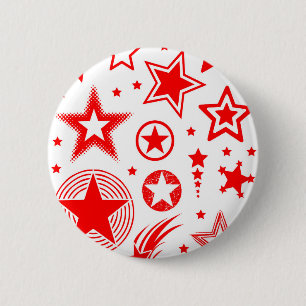 Bóton Redondo 5.08cm Tatuagens das estrelas vermelhos + suas ideias