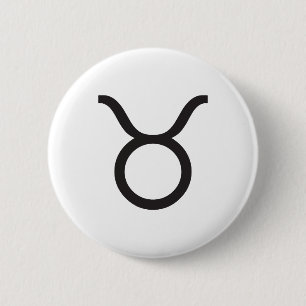 BÓTON REDONDO 5.08CM TAURUS, SÍMBOLO HOROSCÓPIO