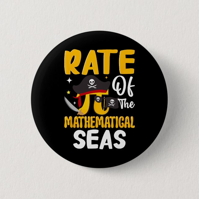 Bóton Redondo 5.08cm Taxa Dos Mares Matemáticos - Símbolo Pi Matemática (Frente)