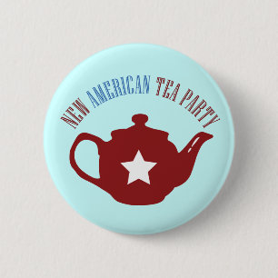 Bóton Redondo 5.08cm Tea party americano novo