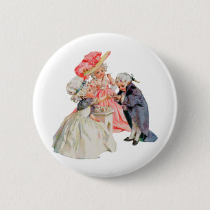 Bóton Redondo 5.08cm Tea party de Martha Washington pequeno
