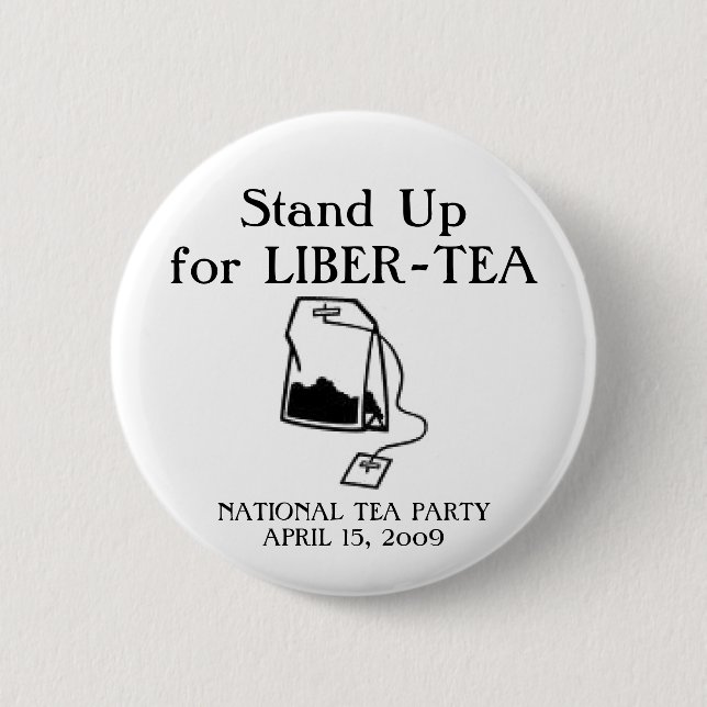 Bóton Redondo 5.08cm Tea party nacional (Frente)