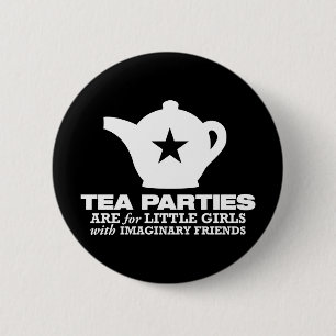 Bóton Redondo 5.08cm tea party - os tea party são para as meninas