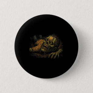 Bóton Redondo 5.08cm Teag Npc Zumbi - Meme de Halloween Engraçado de Ch