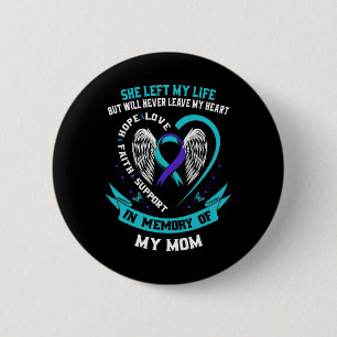 Bóton Redondo 5.08cm Teal e Purple Suicídio Sensibilização Fita Memória