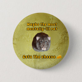 Bóton Redondo 5.08cm Tecido de rato para doença mental