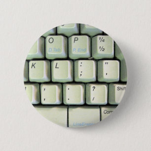 Bóton Redondo 5.08cm Teclado de Máquina