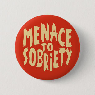 Bóton Redondo 5.08cm Teclas "Menace to Sobriety"