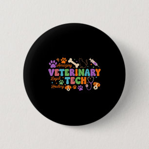 Bóton Redondo 5.08cm Técnico Veterinário - Vet Tech Apreciação Veteriná