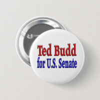 Ted Budd para o Senado com texto azul vermelho