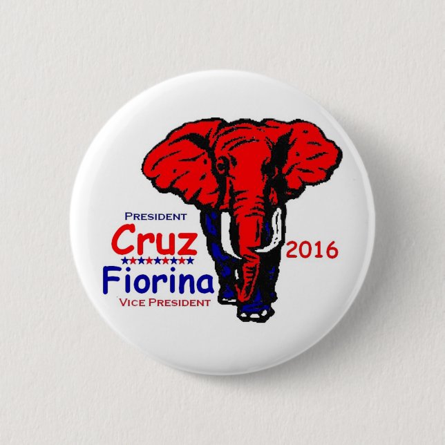 Bóton Redondo 5.08cm Ted Cruz 2016 (Frente)