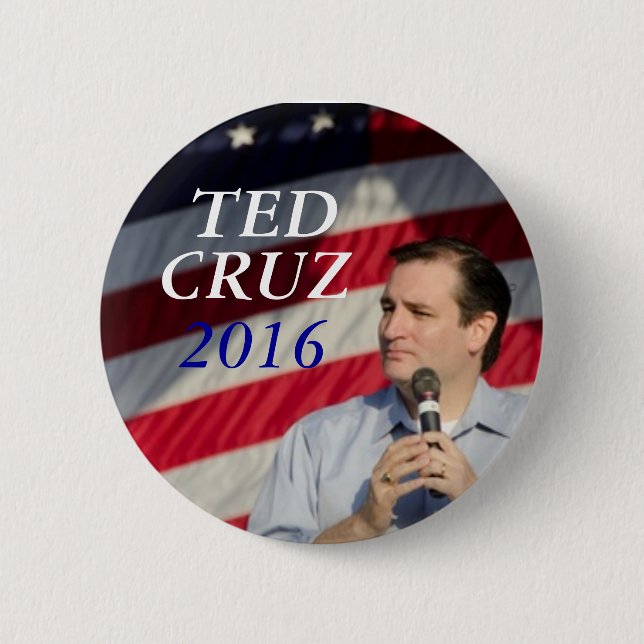 Bóton Redondo 5.08cm Ted Cruz para o presidente (Frente)