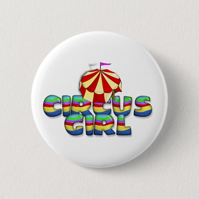 Bóton Redondo 5.08cm TEE Garota de Circo (Frente)