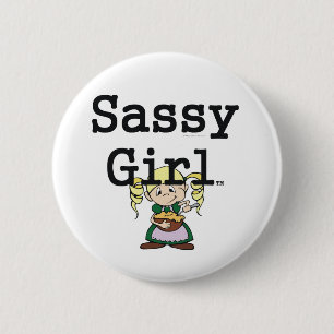 Bóton Redondo 5.08cm TEE Sassy Girl