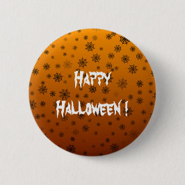 Bóton Redondo 5.08cm Teia de Aranha de Halloween