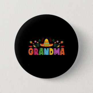Bóton Redondo 5.08cm Tema de festa de aniversário da vovó Mexicana Fies