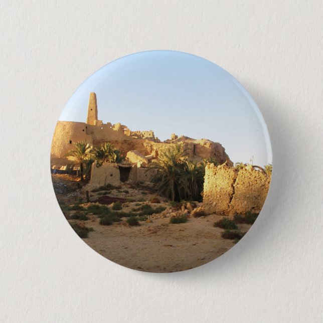 Bóton Redondo 5.08cm Templo de Siwa de Amun - Oracle de Siwa (Frente)