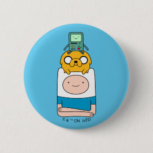 Bóton Redondo 5.08cm Tempo de Aventura BMO, Jake e Finn