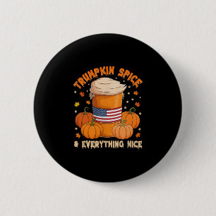 Bóton Redondo 5.08cm Temporada Trumpkin Especiarias Ação de Graças Abób
