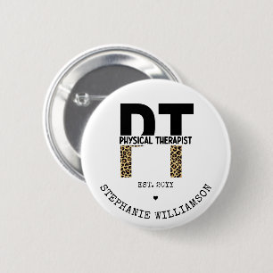 Bóton Redondo 5.08cm Terapêutica Física de PT Personalizada Cheetah I