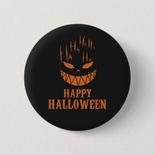 Bóton Redondo 5.08cm Terrível Gritar de rosto de Halloween Spook escuro
