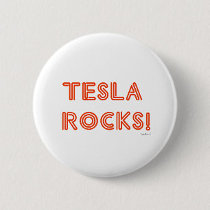 Bóton Redondo 5.08cm Tesla Rocks!