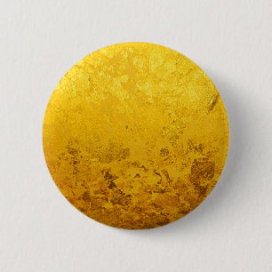 Bóton Redondo 5.08cm Teste padrão do OURO/folha de ouro PUROS