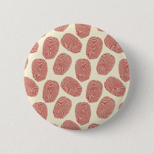 Bóton Redondo 5.08cm Teste padrão vermelho de Thumbprint