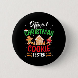 Bóton Redondo 5.08cm Testor Oficial de Biscoito de Natal - Engraçado Xm