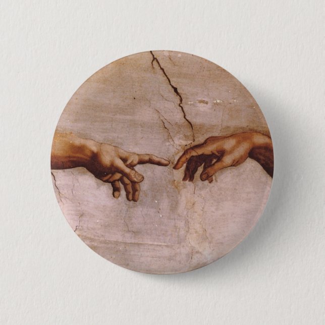 Bóton Redondo 5.08cm Teto da capela de Sistine (Frente)