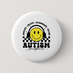 Bóton Redondo 5.08cm Teto Especial de Educação de Consciência Autismo