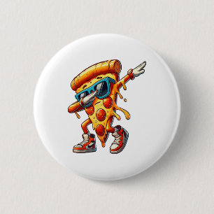Bóton Redondo 5.08cm Teto Gráfico de Diversão de Pizza Fatia de Dabbing