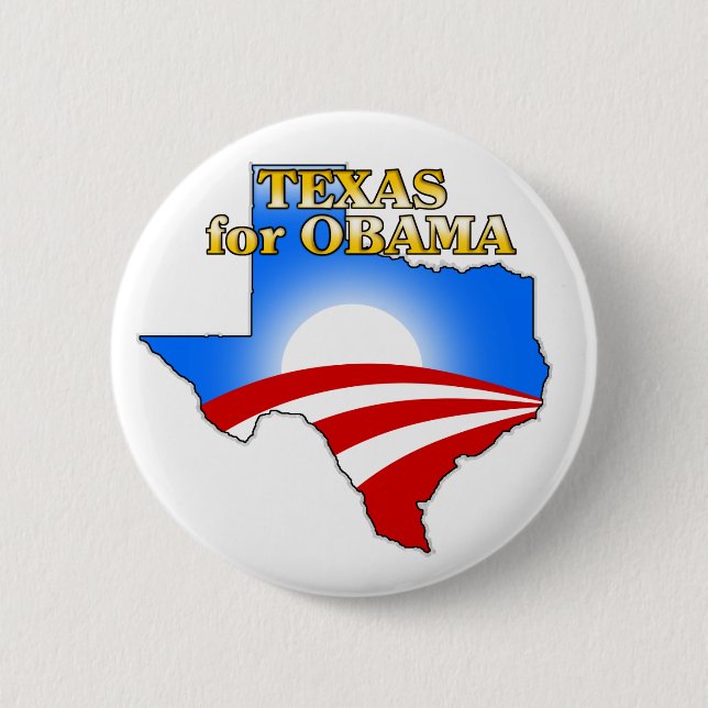 Bóton Redondo 5.08cm Texas4Obama (Frente)