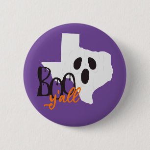 Bóton Redondo 5.08cm Texas Boo Y'all Halloween