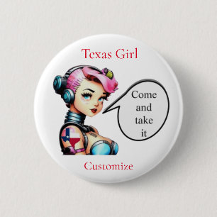 Bóton Redondo 5.08cm Texas Girl Thunder_Cove